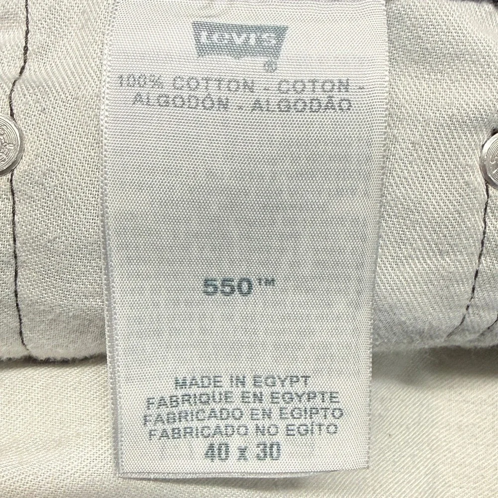 Levis 550 Jeans Mens 40x30 Black Relaxed‎ Fit Denim 100% Cotton Workwear